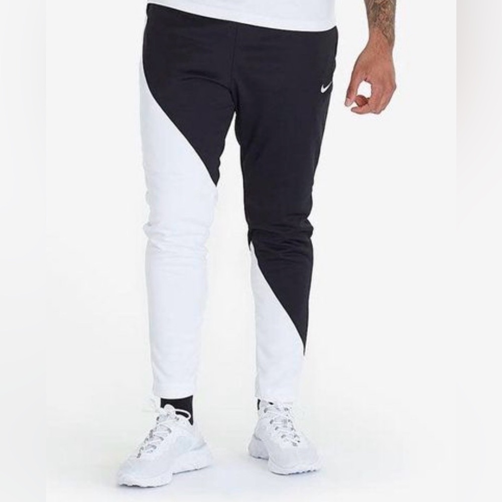 Nike Black & White Colorblock Athleisure Casual Pants